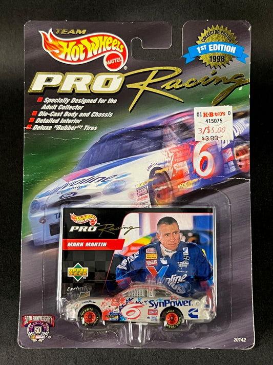 Team Hot Wheels Pro Racing 1998 1st Edition Mark Martin, Gray