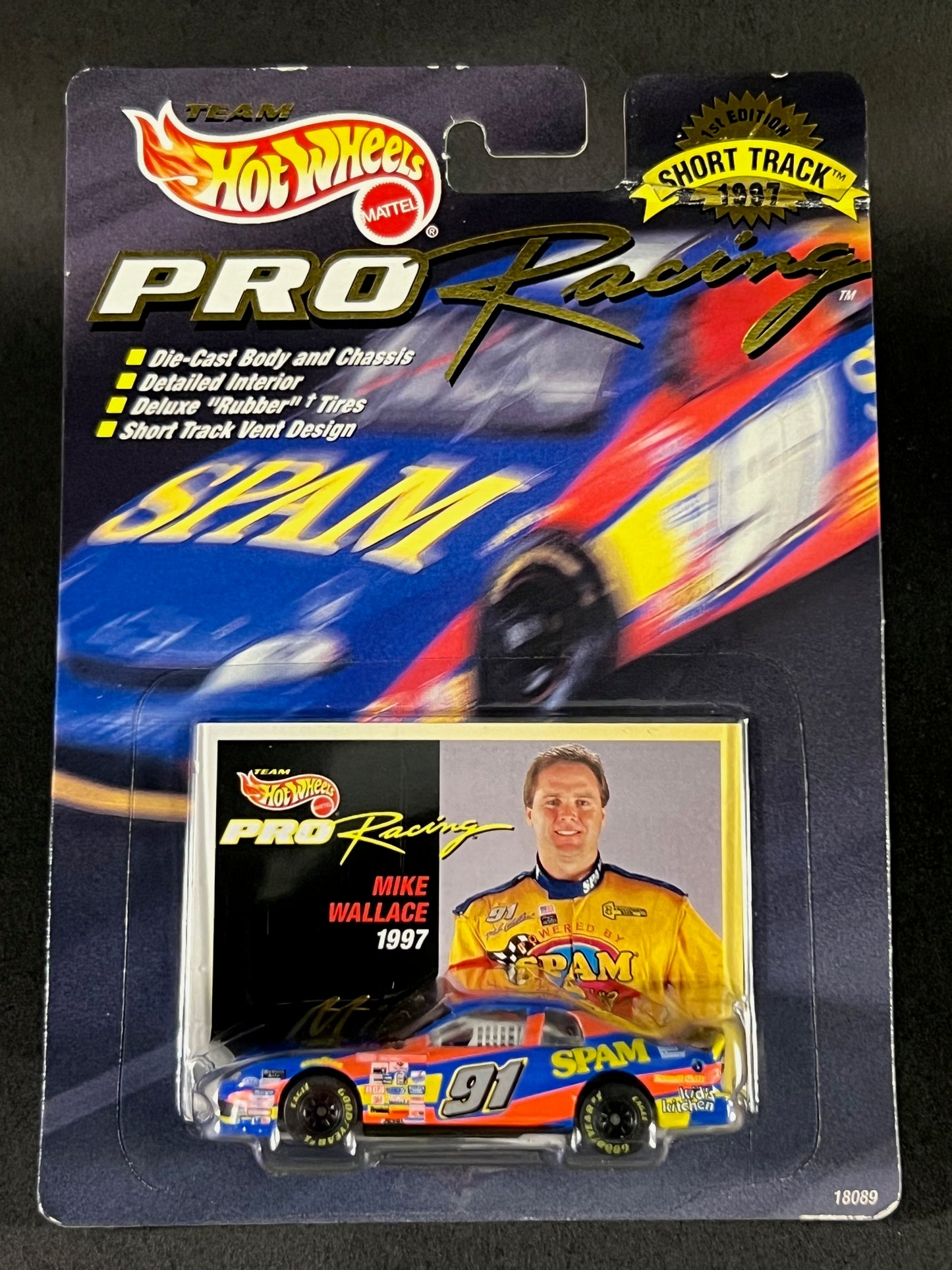 Team Hot Wheels Pro Racing 1st Edition 1997 Short Track 91 Mike Wallace