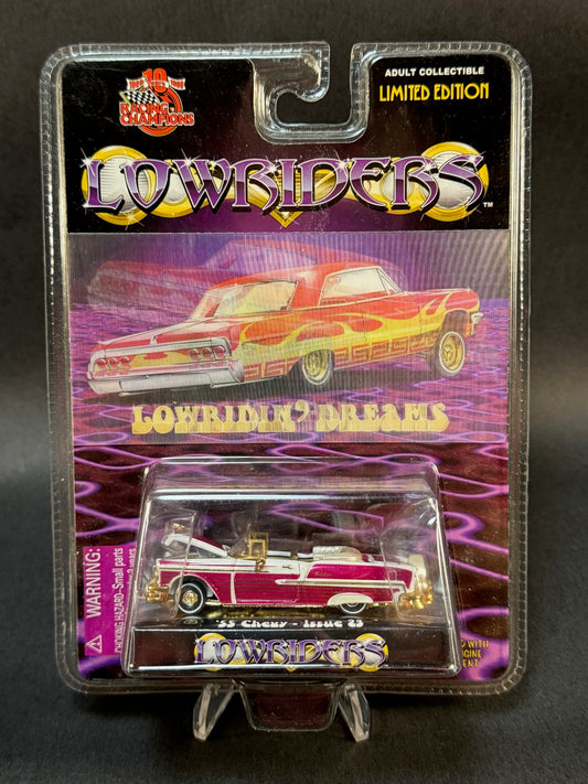 Racing Champions 1999 Lowriders Issue 23 '55 Chevy, Pink and White