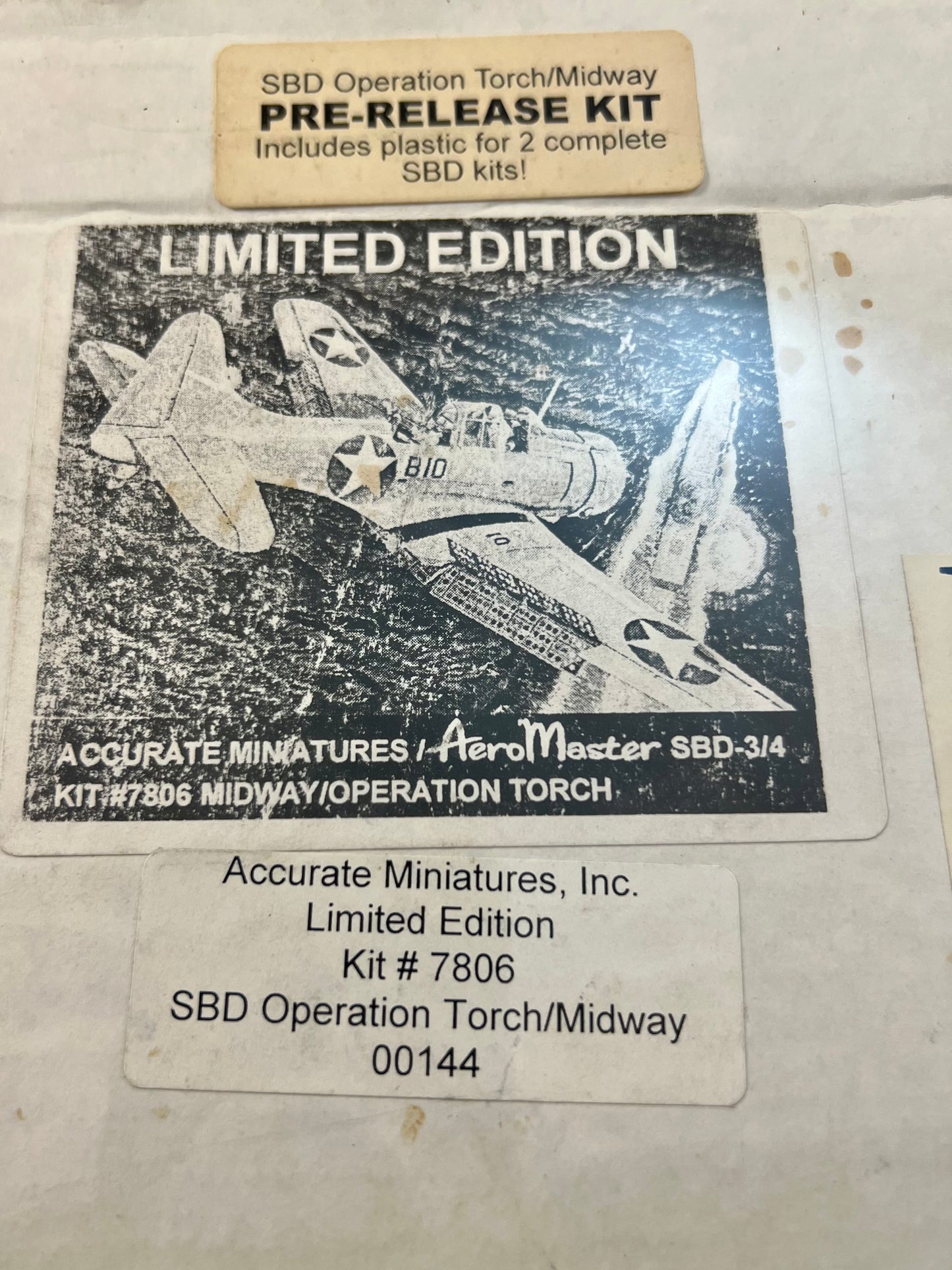 Accurate Miniatures Pre-Release Kit 7806 1:48 Scale SBD-3/4 Operation Torch/Midway