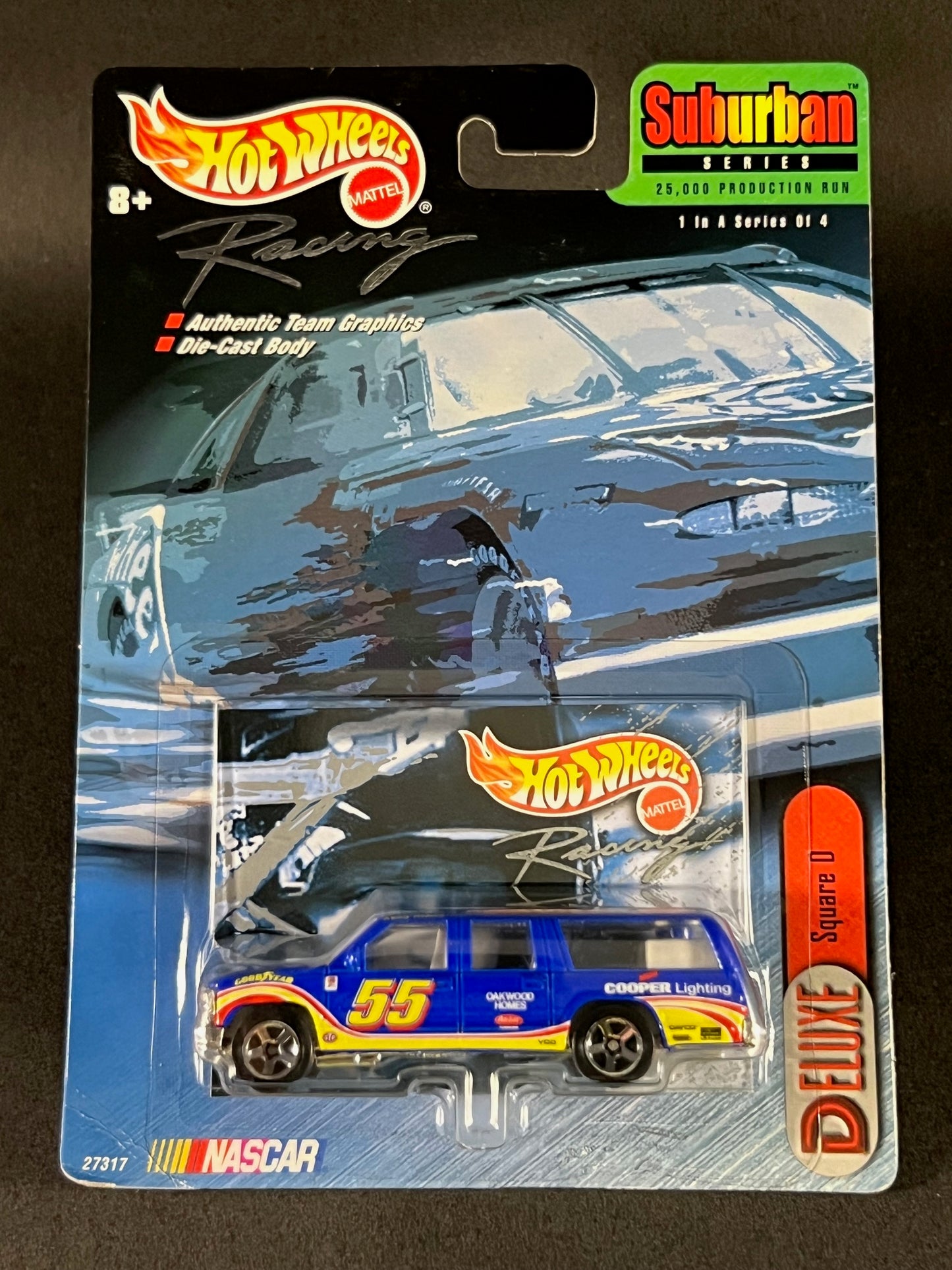 Hot Wheels Racing 1999 Suburban Series #1 Square D NASCAR 55, Blue