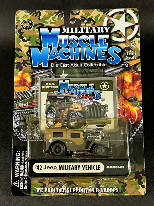 Muscle Machines 2003 Military Series 03-03 '42 Jeep Military Vehicle, Green