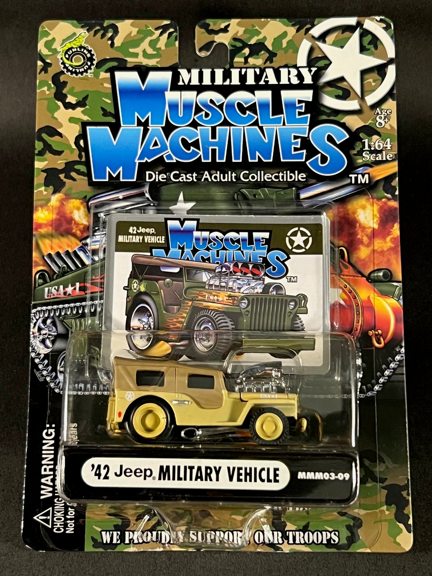 Muscle Machines 2003 Military Series 03-09 '42 Jeep Military Vehicle, Beige