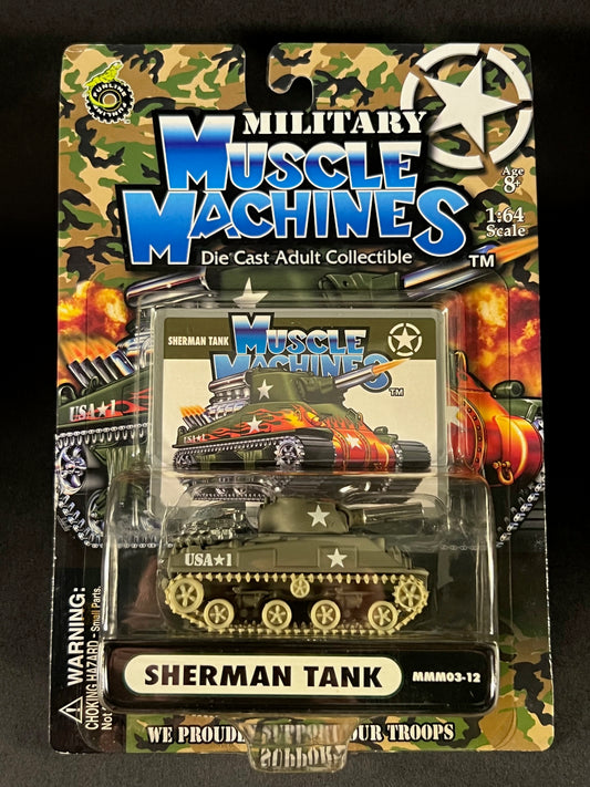 Muscle Machines 2003 Military Series 03-12 Sherman Tank, Green