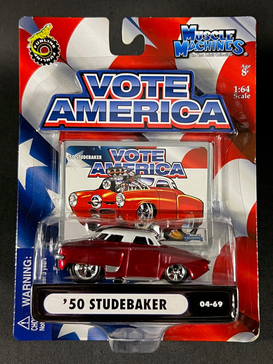 Muscle Machines 2004 Vote America Series 04-69 '50 Studebaker, Red