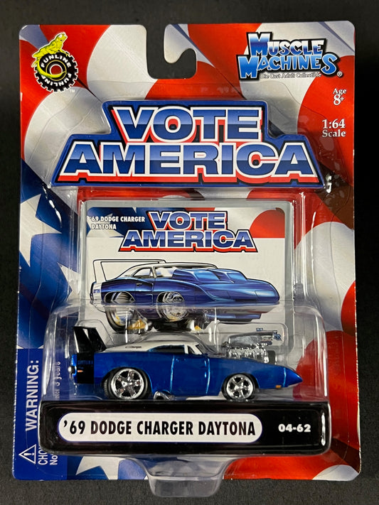 Muscle Machines 2004 Vote America Series 04-62 '69 Dodge Charger Daytona, Blue