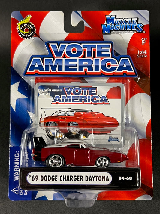 Muscle Machines 2004 Vote America Series 04-68 '69 Dodge Charger Daytona, Red