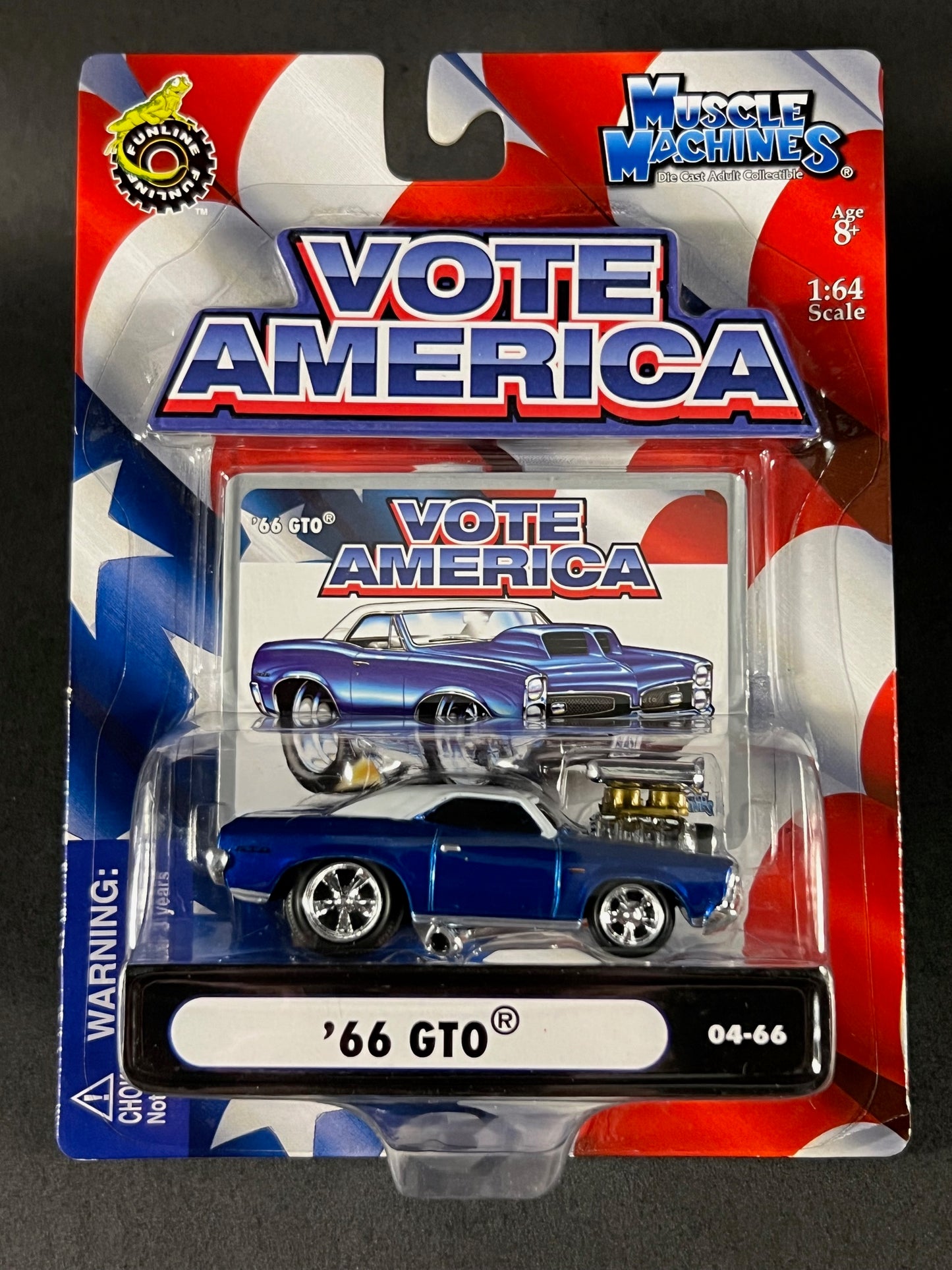 Muscle Machines 2004 Vote America Series 04-66 '66 GTO, Blue