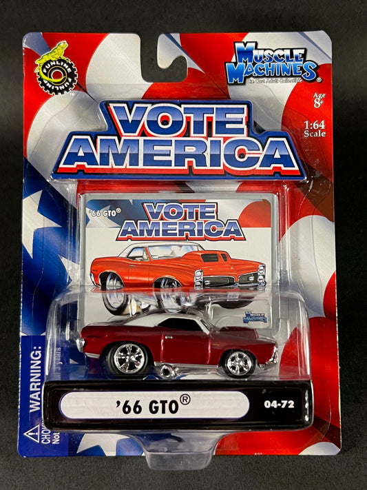 Muscle Machines 2004 Vote America Series 04-72 '66 GTO, Red