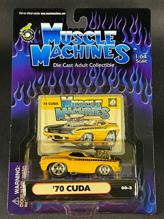 Muscle Machines 2000 Series 00 00-3 '70 Cuda, Yellow