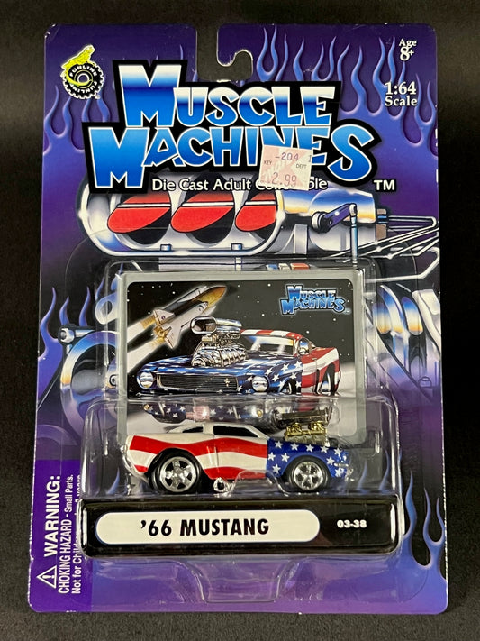 Muscle Machines 2003 Series 3 03-38 '66 Mustang, Red White and Blue