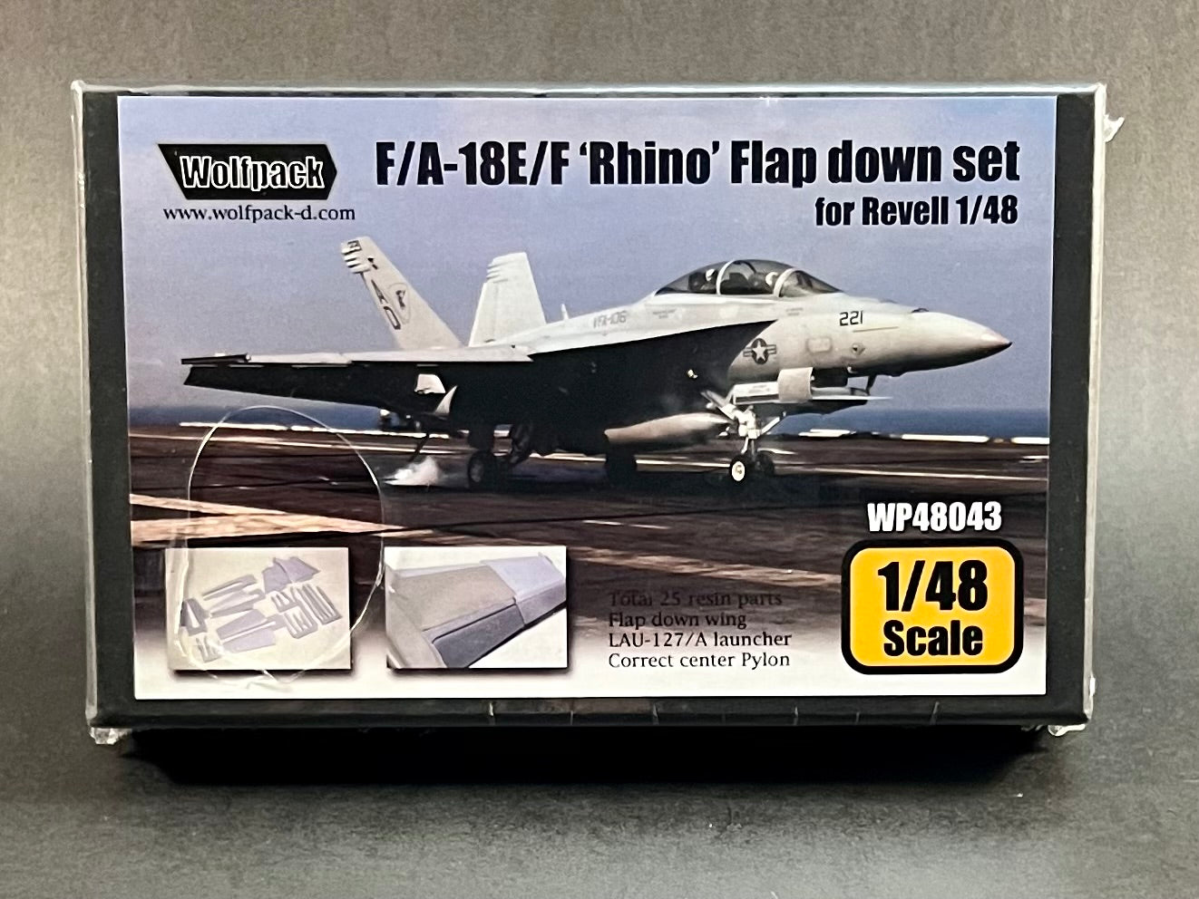 Wolfpack Detail Set WP48043 1:48 Scale F/A-18E/F 'Rhino' Flap Down Set for Revell