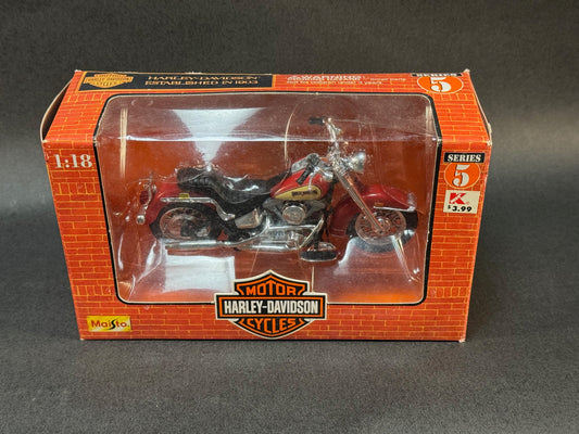 1998 Maisto Harley Davidson Series 5 1986 FLST Heritage Softail Evolution, Red