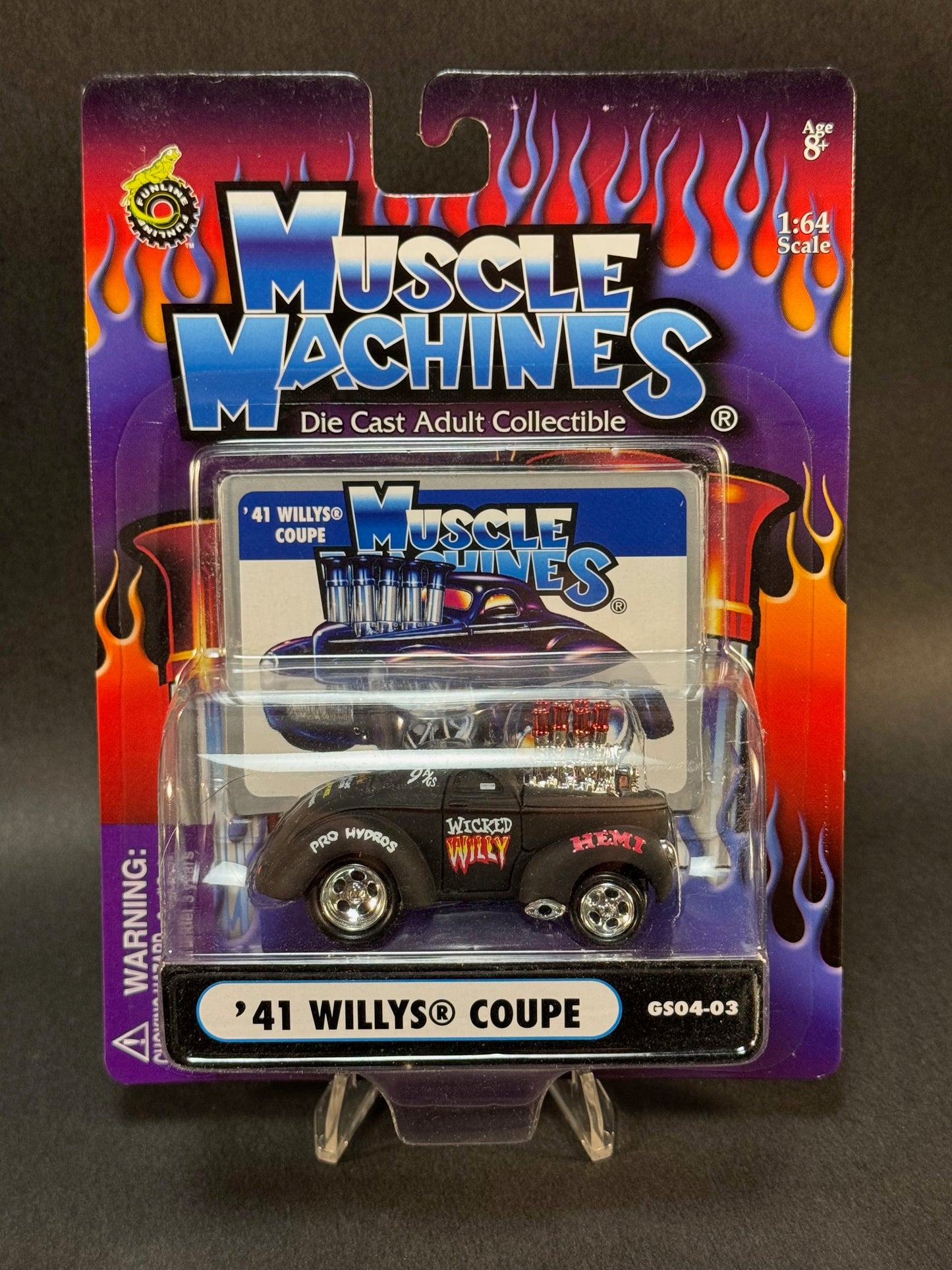 2004 Muscle Machines Gasser GS04-03 '41 Willys Coupe, Black