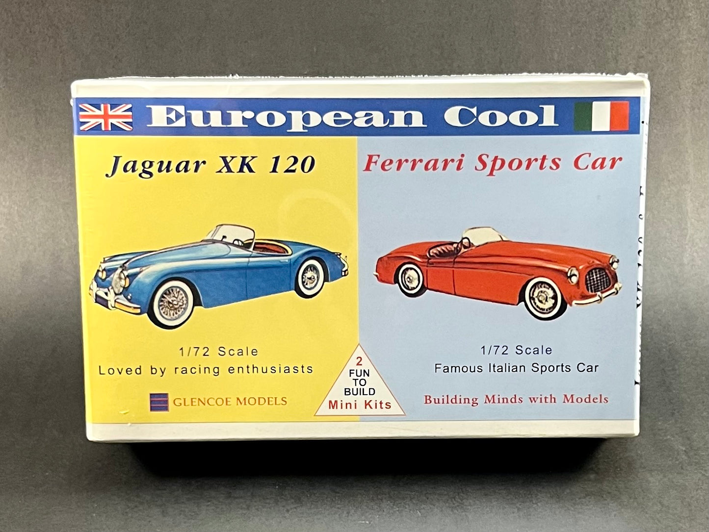 Glencoe Models Kit 03604 1:72 Scale Jaguar XK 120 & Ferrari