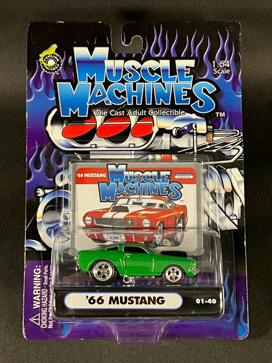 2001 Muscle Machines 01-40 '66 Mustang, Green