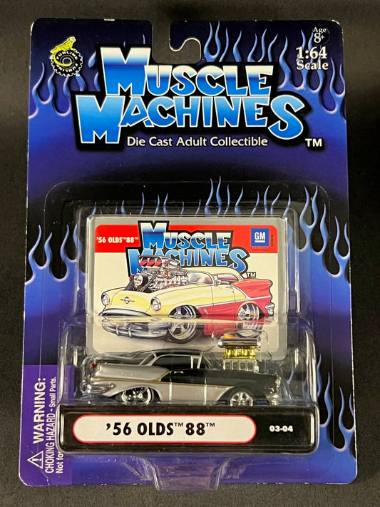 2003 Muscle Machines 03-04 '56 Olds 88, Black and Silver