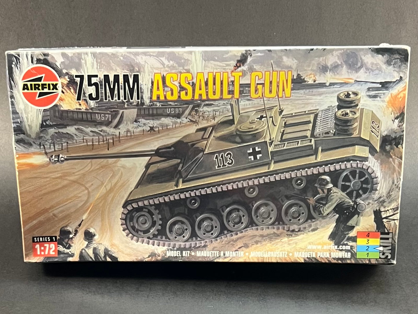 Airfix Model Kit 01306 1:72 Scale 75MM Assault Gun