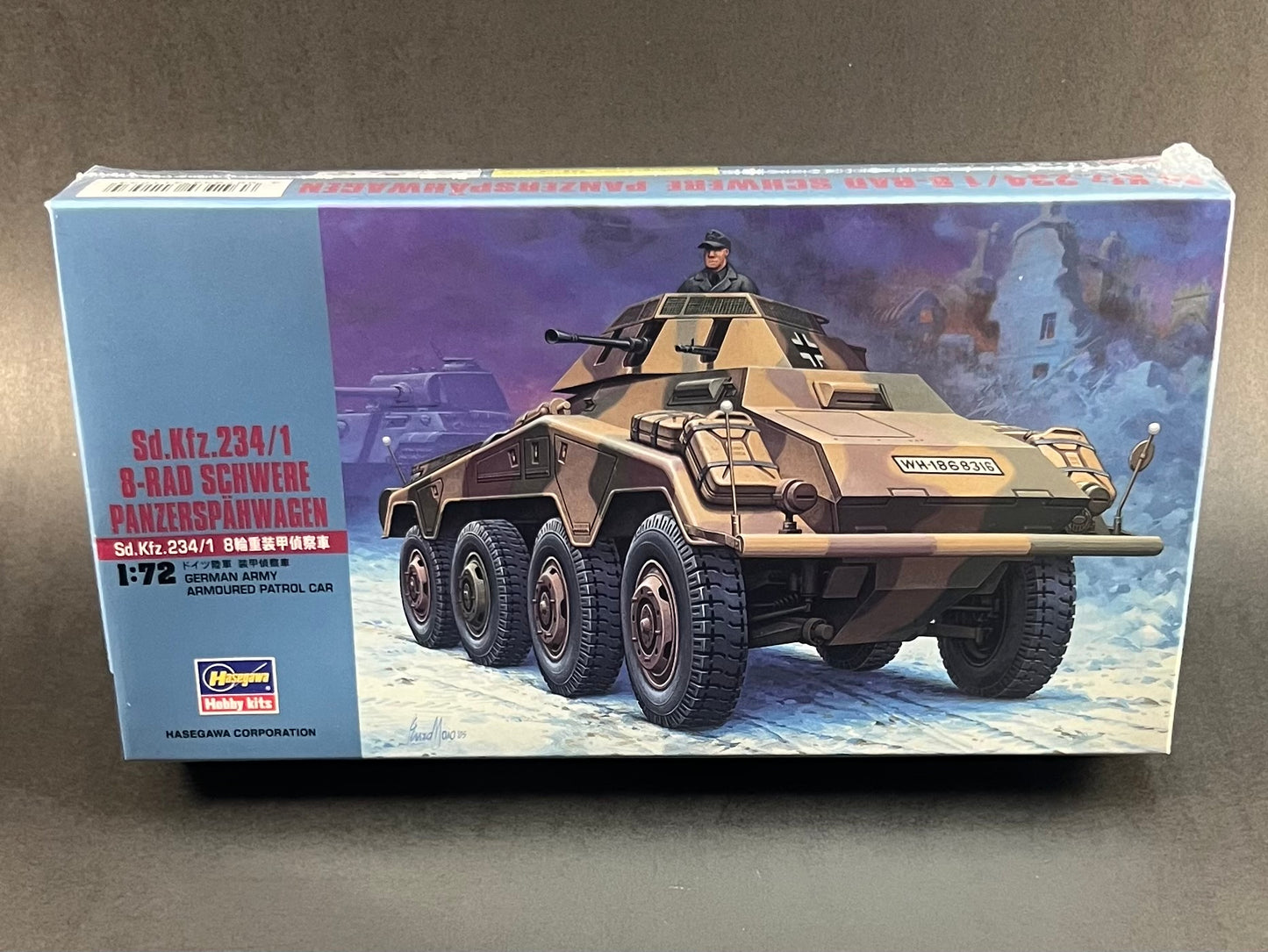 Hasegawa Model Kit MT53 1:72 Sd.Kfz 234/1 8-Rad Schwere Panzerspahwagen