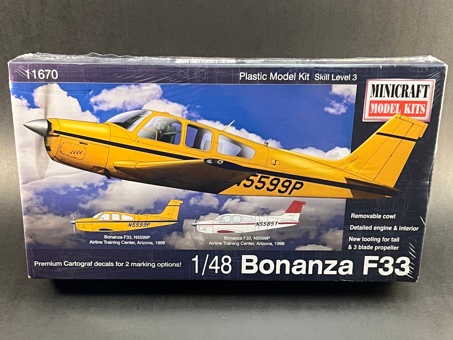 MiniCraft Model Kit 11670 1:48 Scale Bonanza F33