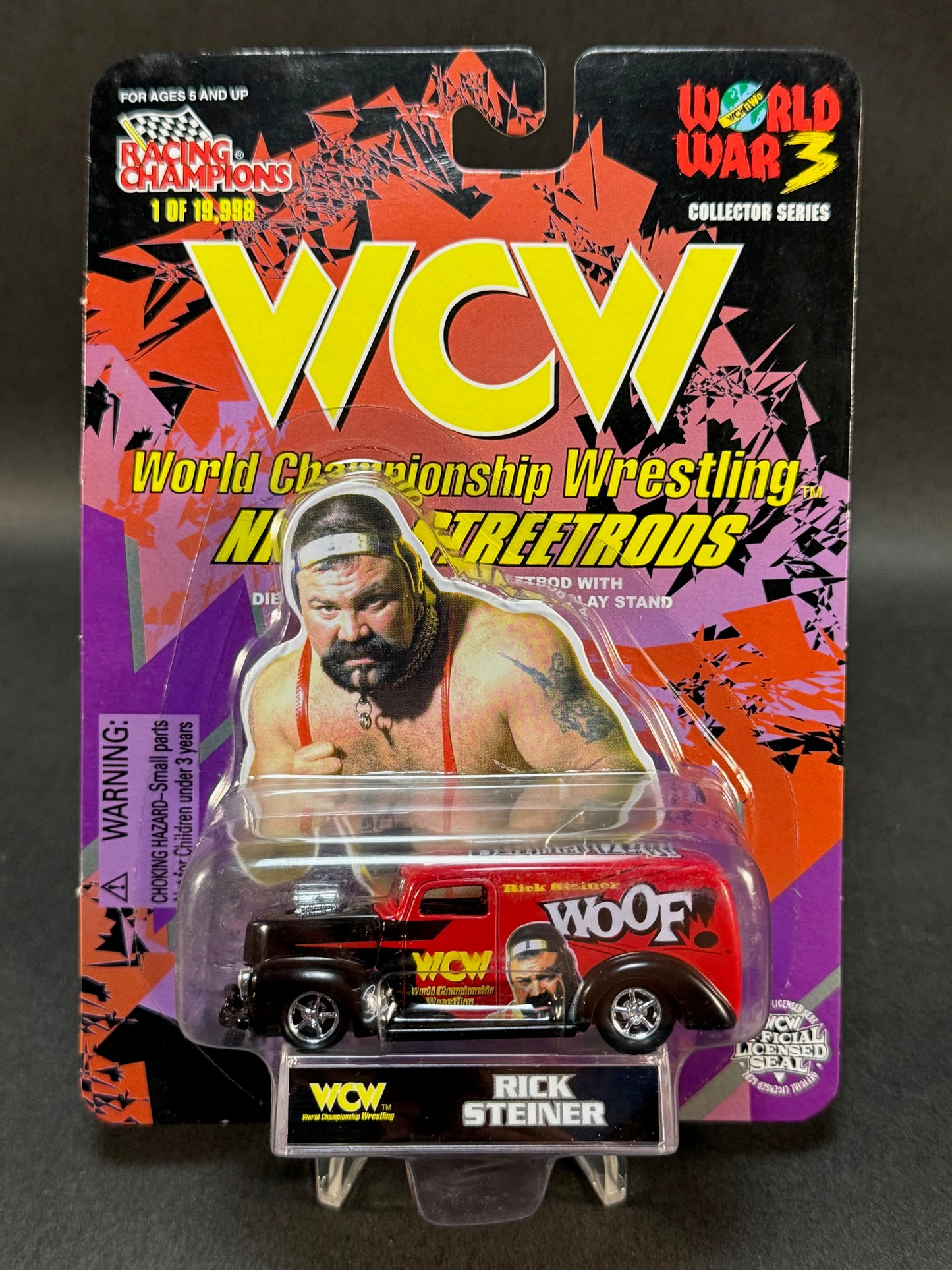 1998 Racing Champions WCW Nitro StreetRods World War 3 Rick Steiner, Red and Black
