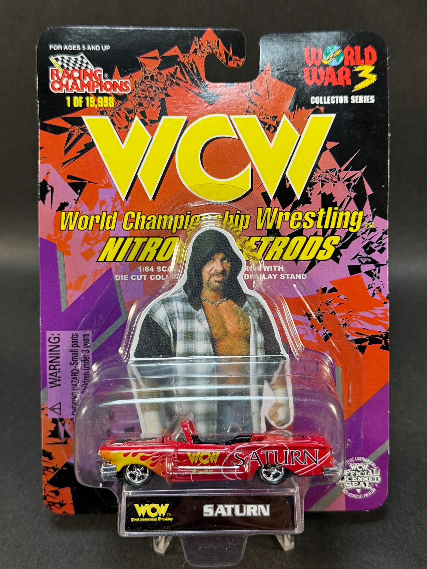 1998 Racing Champions WCW Nitro StreetRods World War 3 Saturn, Red