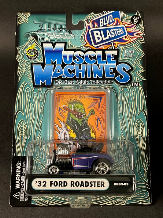 Muscle Machines 2003 Blvd. Blasters BB03-03 '32 Ford Roadster, Blue