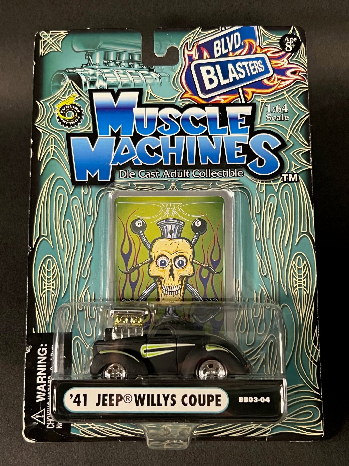 Muscle Machines 2003 Blvd. Blasters BB03-04 '41 Jeep Willys Coupe, Black