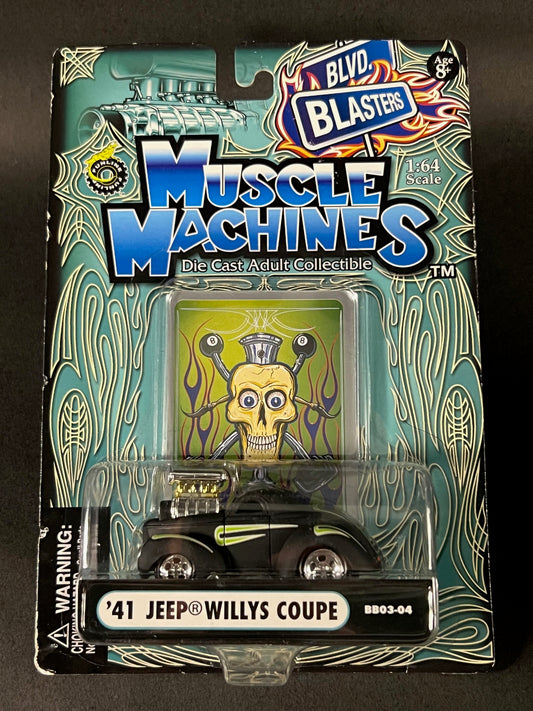 Muscle Machines 2003 Blvd. Blasters BB03-04 '41 Jeep Willys Coupe, Black