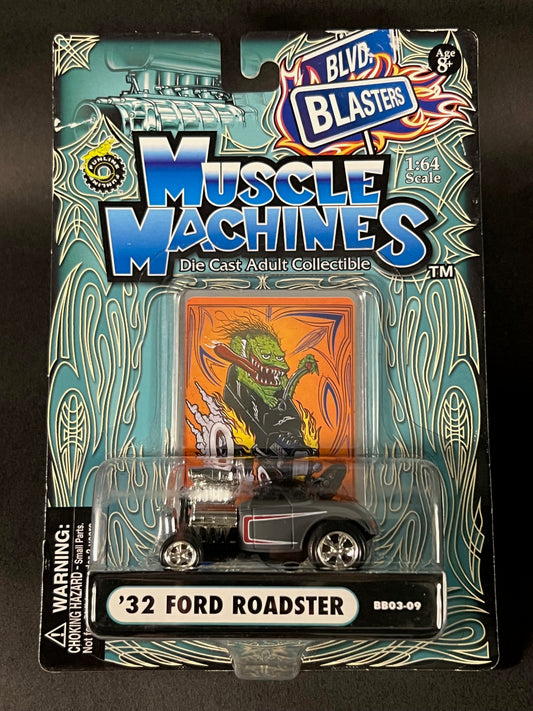 Muscle Machines 2003 Blvd. Blasters BB03-09 '32 Ford Roadster, Gray