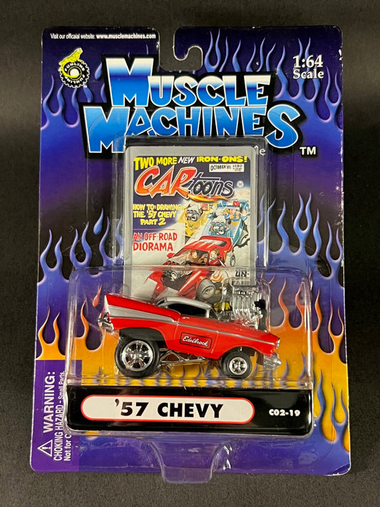 Muscle Machines 2002 Cartoons CO2-19 '57 Chevy, Red