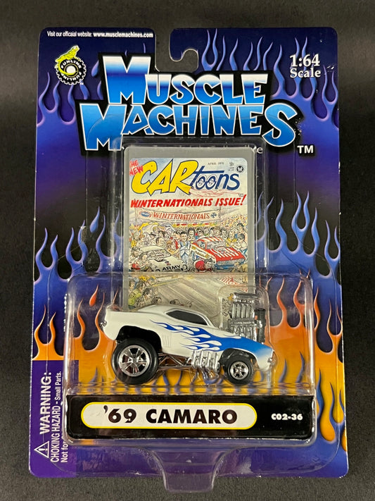 Muscle Machines 2002 Cartoons CO2-36 '69 Camaro, White