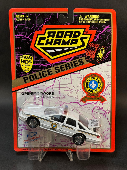 1997 Road Champs Police Car Collector's Series Quebec Police, White