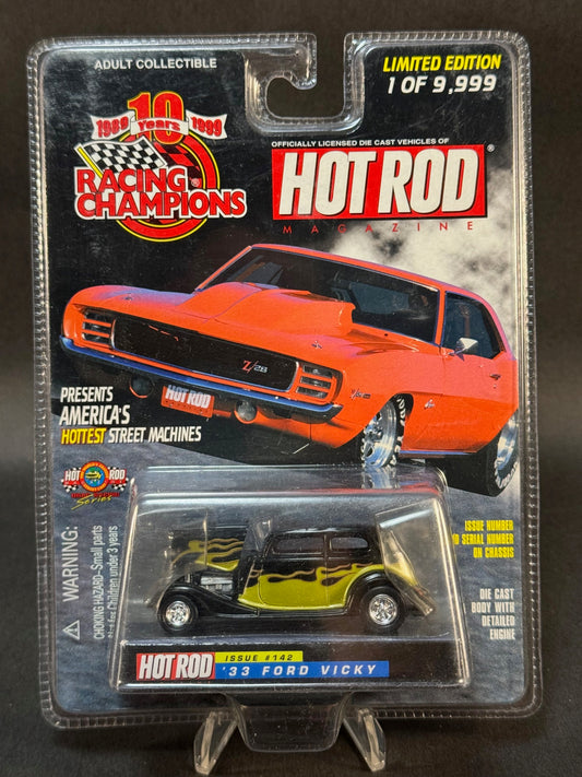 1999 Racing Champions Hot Rod Magazine Issue #142 '33 Ford Vicky, Black