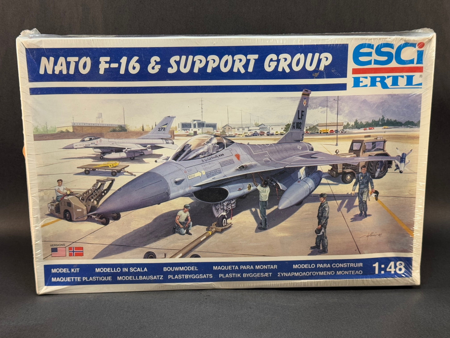 ESCI ERTL Model Kit 4078 1:48 Scale NATO F-16 & Support Group