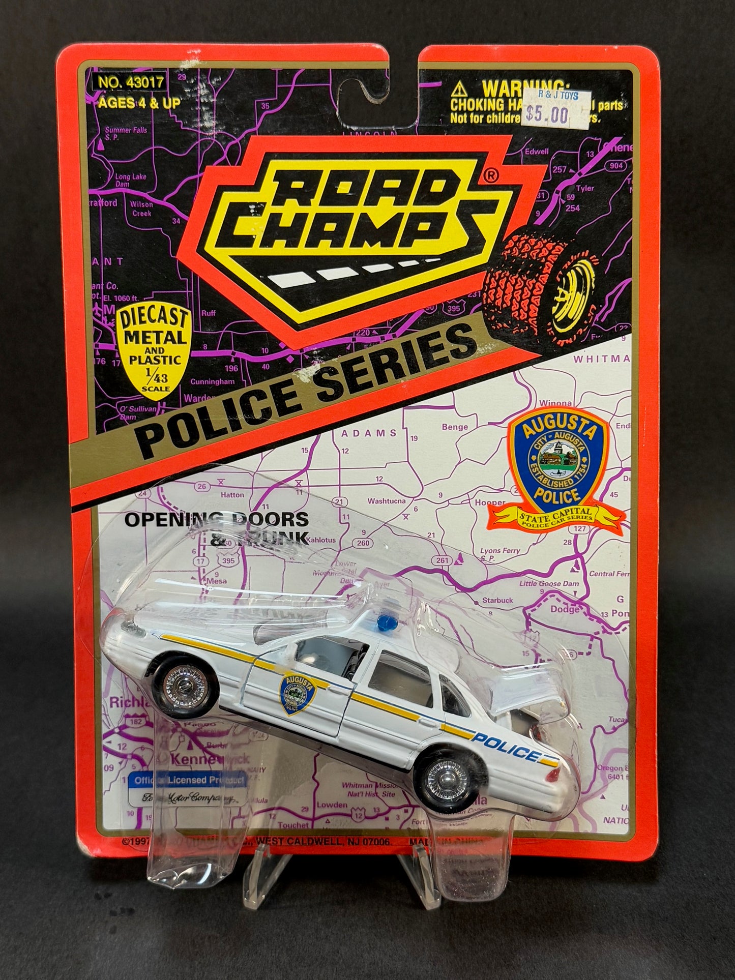 1997 Road Champs State Capital Police Car Series Augusta Police, White