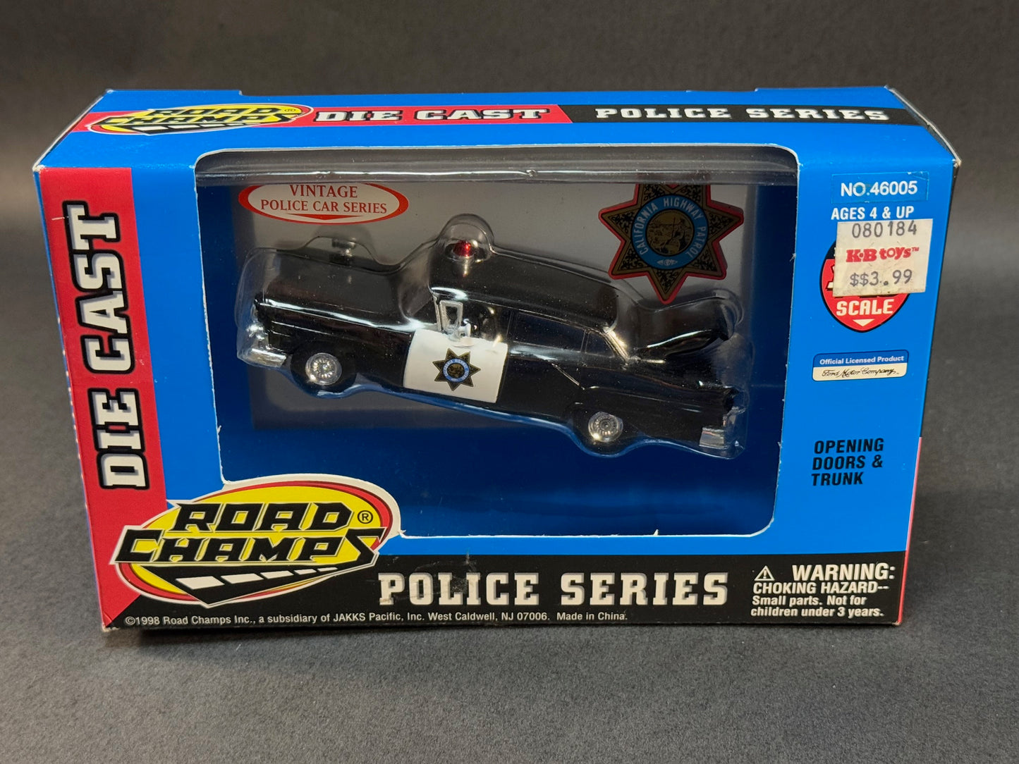 1998 Road Champs Vintage Police Car Series 1:43 Boxed California Highway Patrol