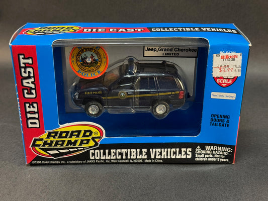 1998 Road Champs Collectible Vehicles 1:43 Boxed Jeep Grand Cherokee West Virginia State Police