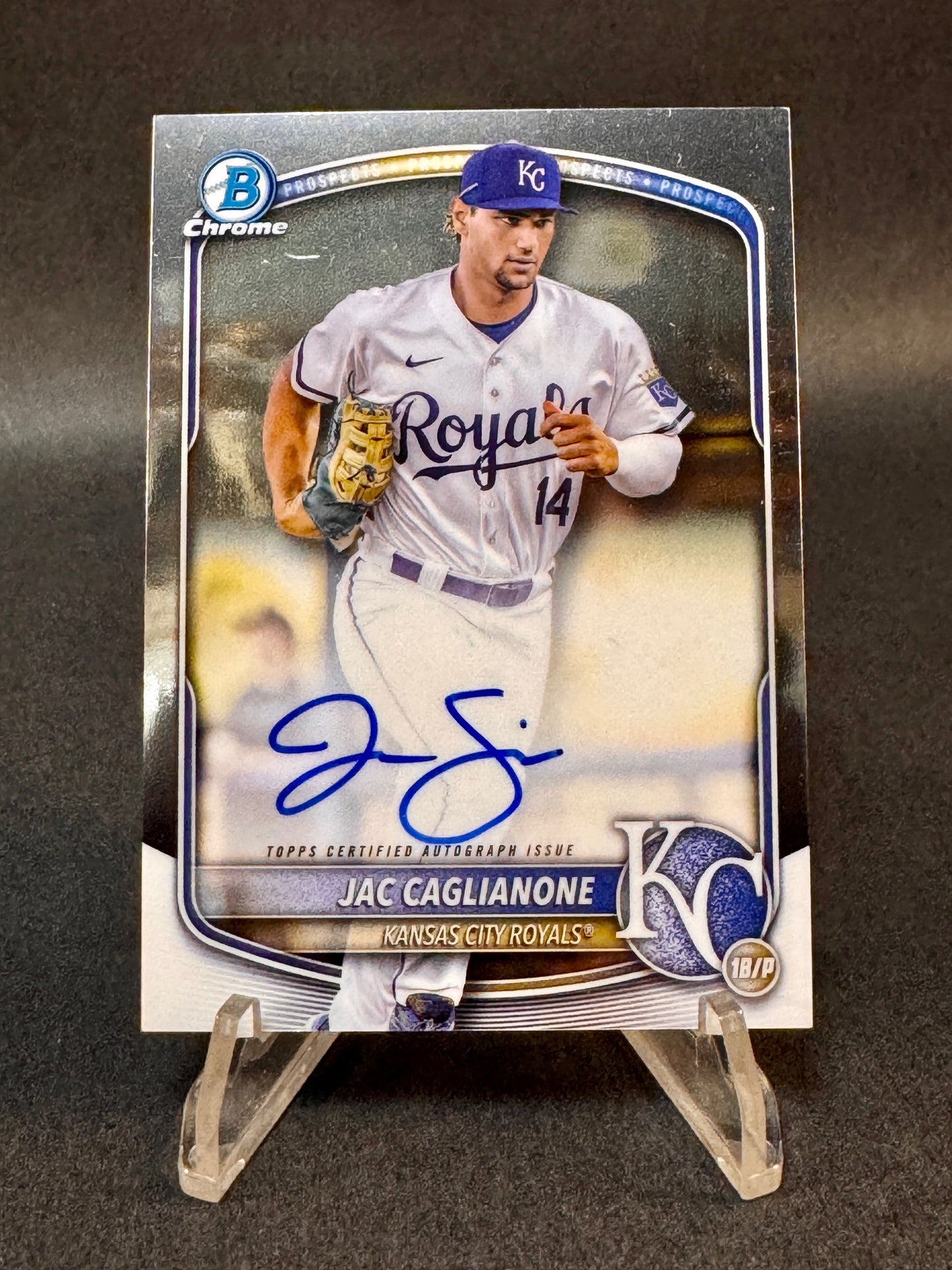 2025 Bowman Chrome CPA-JCA Top Prospect Autograph Jac Caglianone Royals