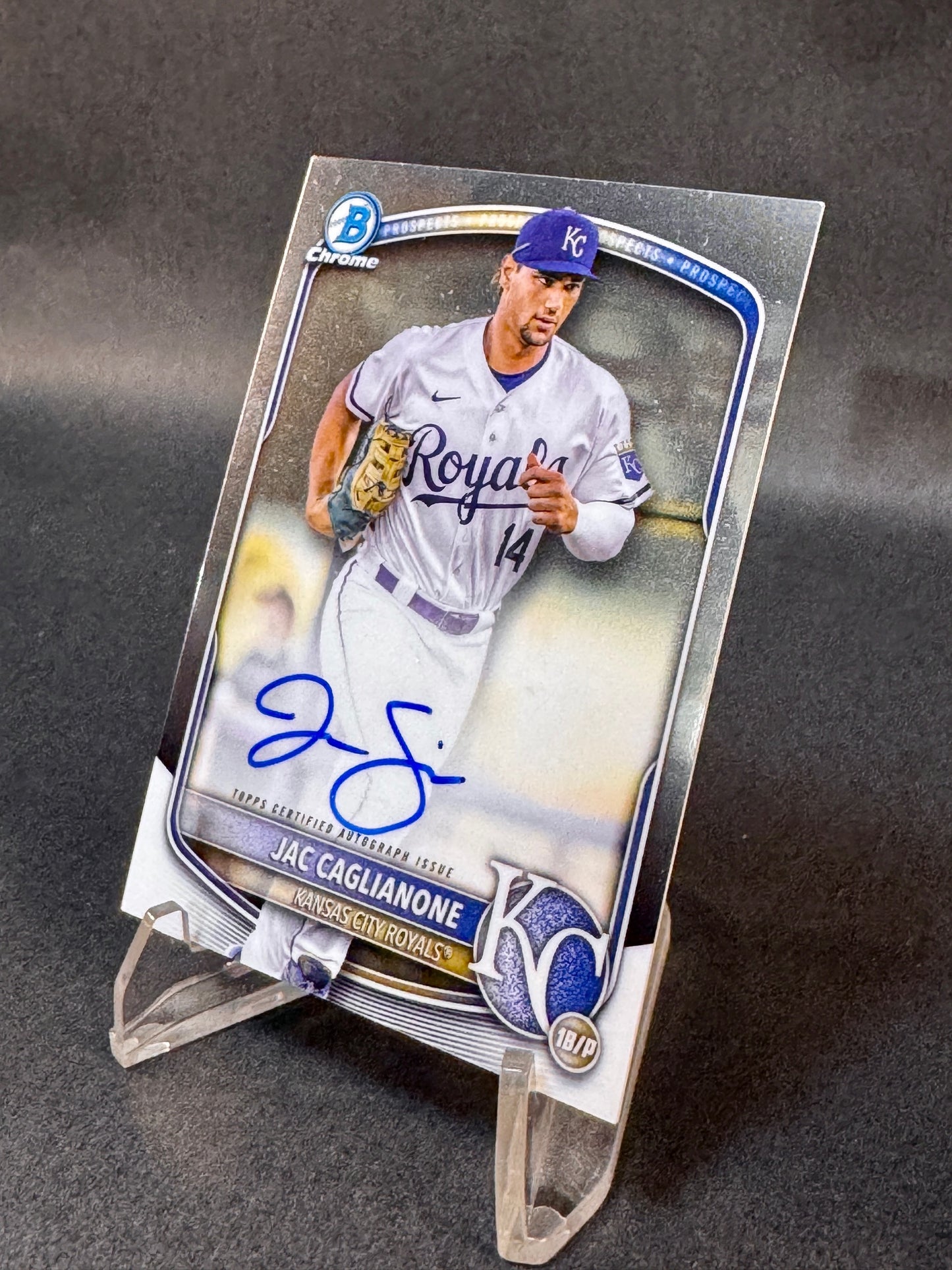 2025 Bowman Chrome CPA-JCA Top Prospect Autograph Jac Caglianone Royals