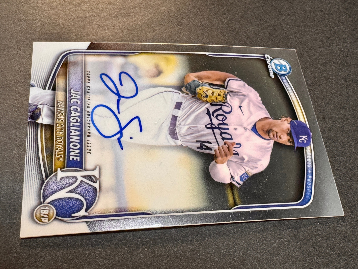 2025 Bowman Chrome CPA-JCA Top Prospect Autograph Jac Caglianone Royals