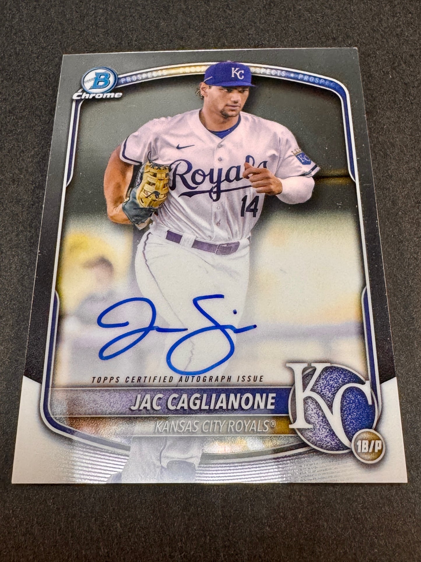 2025 Bowman Chrome CPA-JCA Top Prospect Autograph Jac Caglianone Royals