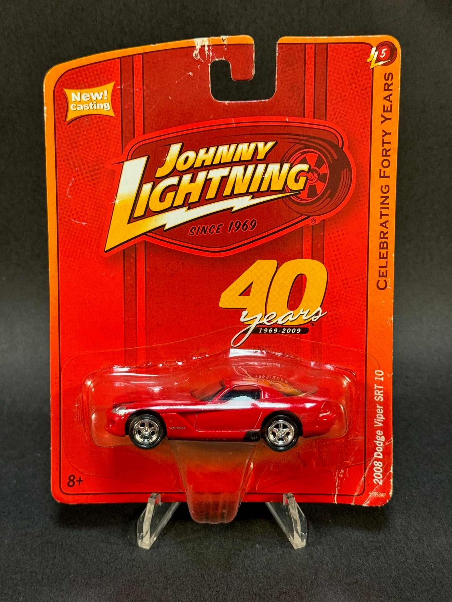 2009 Johnny Lightning Celebrating Forty Years 2008 Dodge Viper SRT 10, Red