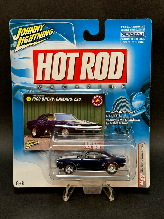 2005 Johnny Lightning Hot Rod Magazine #17 1969 Chevy Camaro Z28, Blue