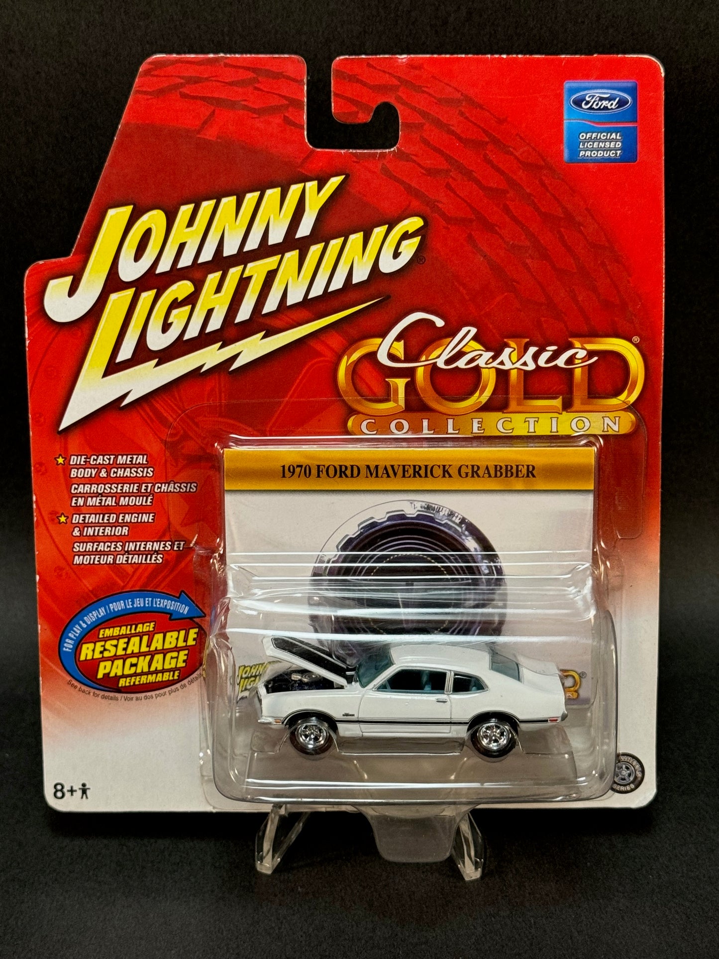 2006 Johnny Lightning Classic Gold 1970 Ford Maverick Grabber, White