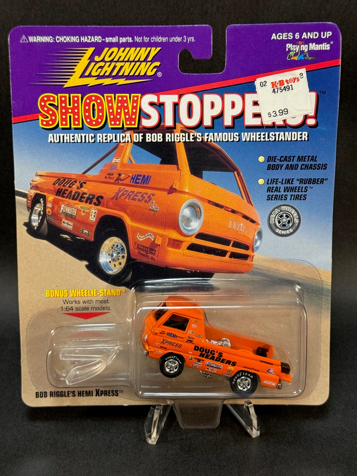 1997 Johnny Lightning Show Stoppers! Bob Riggle's Hemi Xpress, Orange