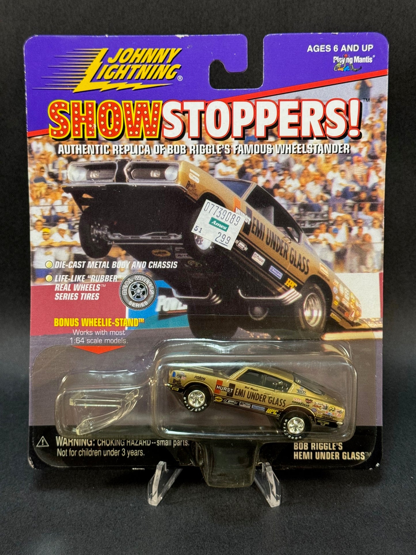 1998 Johnny Lightning Show Stoppers! Bob Riggle's Hemi Under Glass, Gold