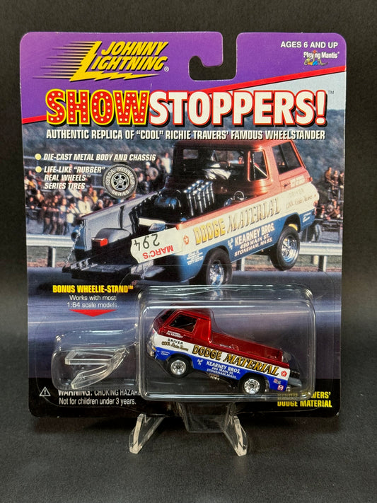 1999 Johnny Lightning Show Stoppers! Richie Travers' Dodge Material, Red White and Blue