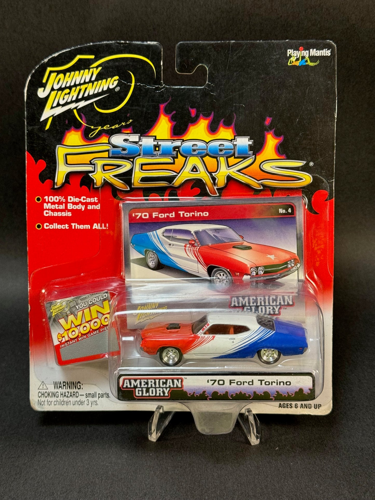 2004 Johnny Lightning Street Freaks American Glory #4 '70 Ford Torino, Red White and Blue