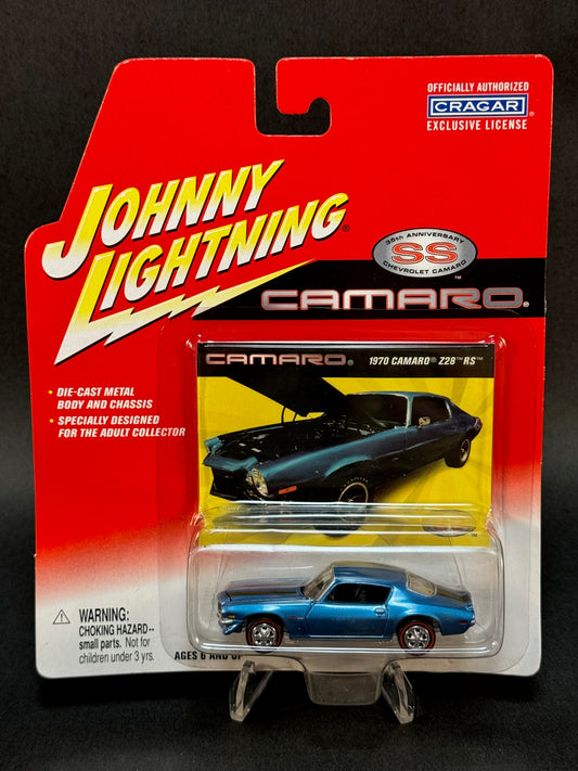 2002 Johnny Lightning 35th Anniversary Camaro SS 1970 Camaro Z28 RS, Blue